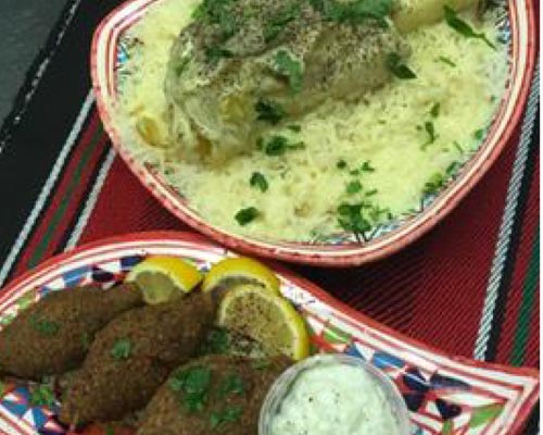 two Mediterranean dishes